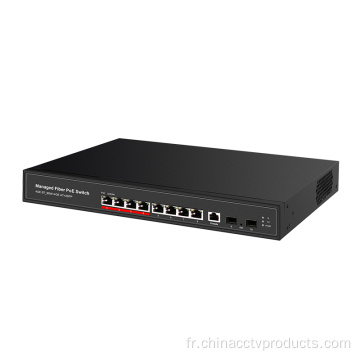 8 ports 1000 Mbps Couche 2 Interrupteur POE géré (POE0802M (4BT))